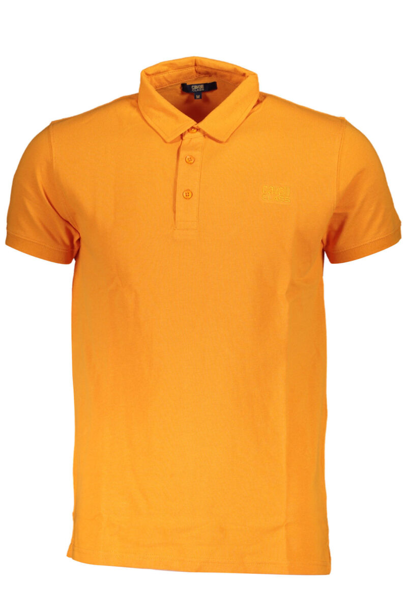 CAVALLI CLASS PÁNSKÉ POLO TRIČKO S KRÁTKÝM RUKÁVEM ORANŽOVÁ