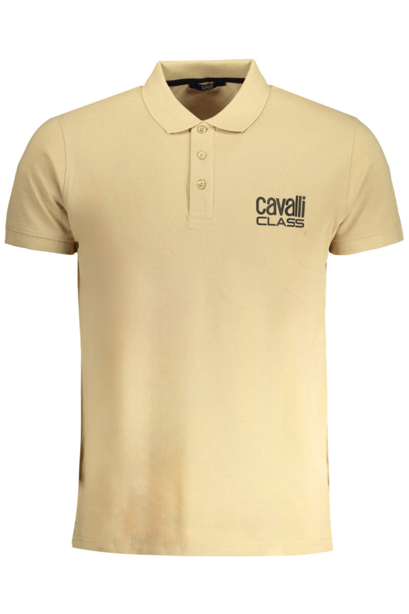 CAVALLI CLASS PÁNSKÁ POLO KOŠILE S KRÁTKÝM RUKÁVEM BÉŽOVÁ