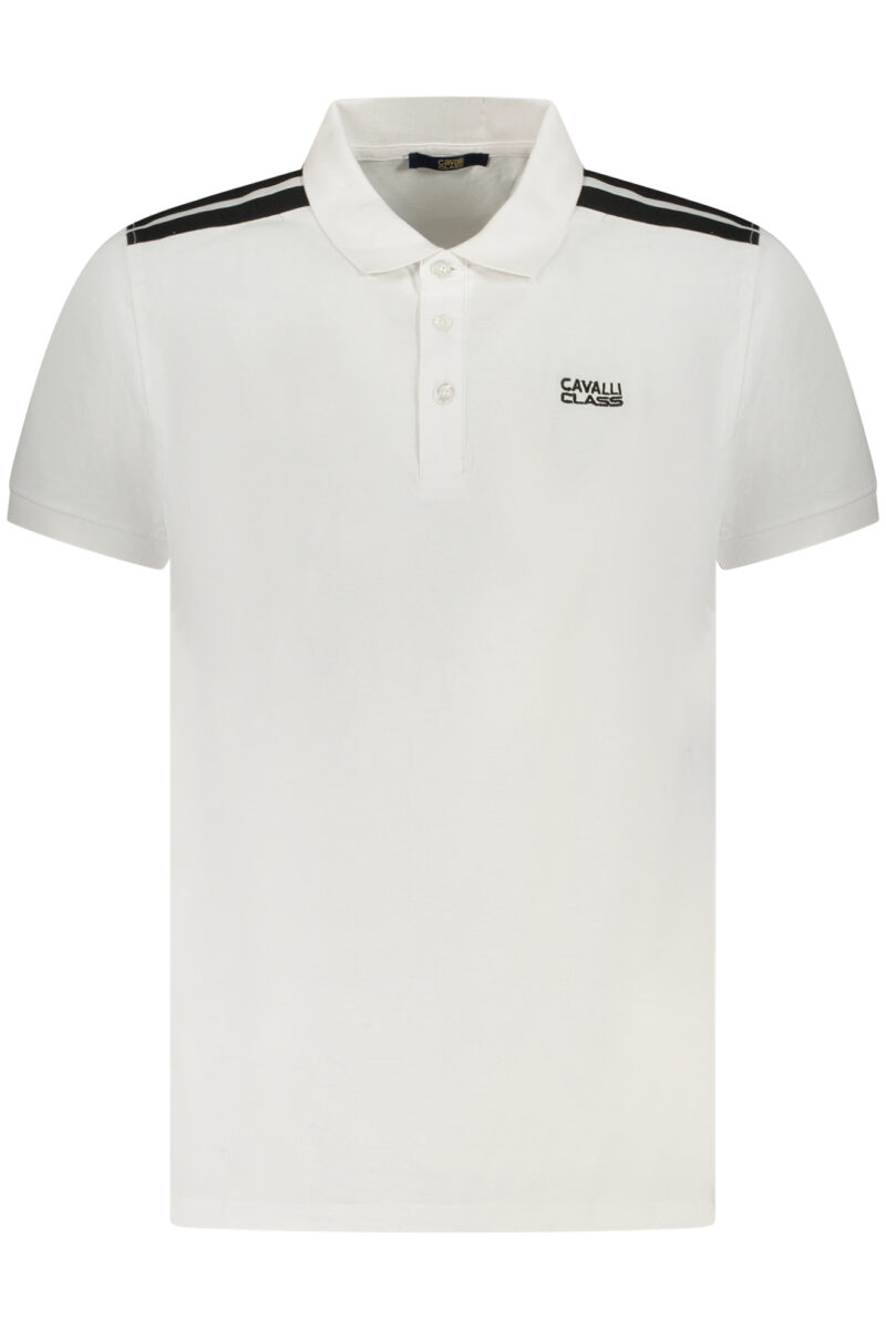 CAVALLI CLASS POLO TRIKO S KRÁTKÝM RUKÁVEM PRO MUŽE BÍLÉ
