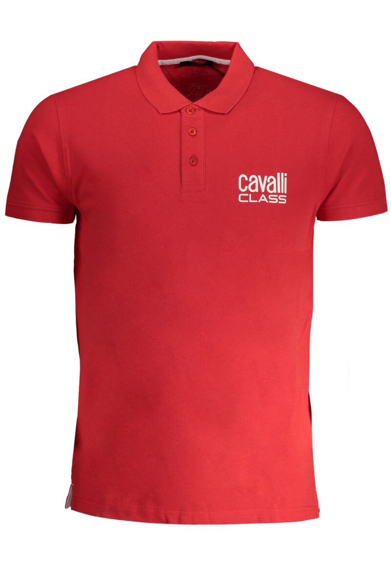 CAVALLI CLASS PÁNSKÁ POLOKOŠILE S KRÁTKÝM RUKÁVEM ČERVENÁ