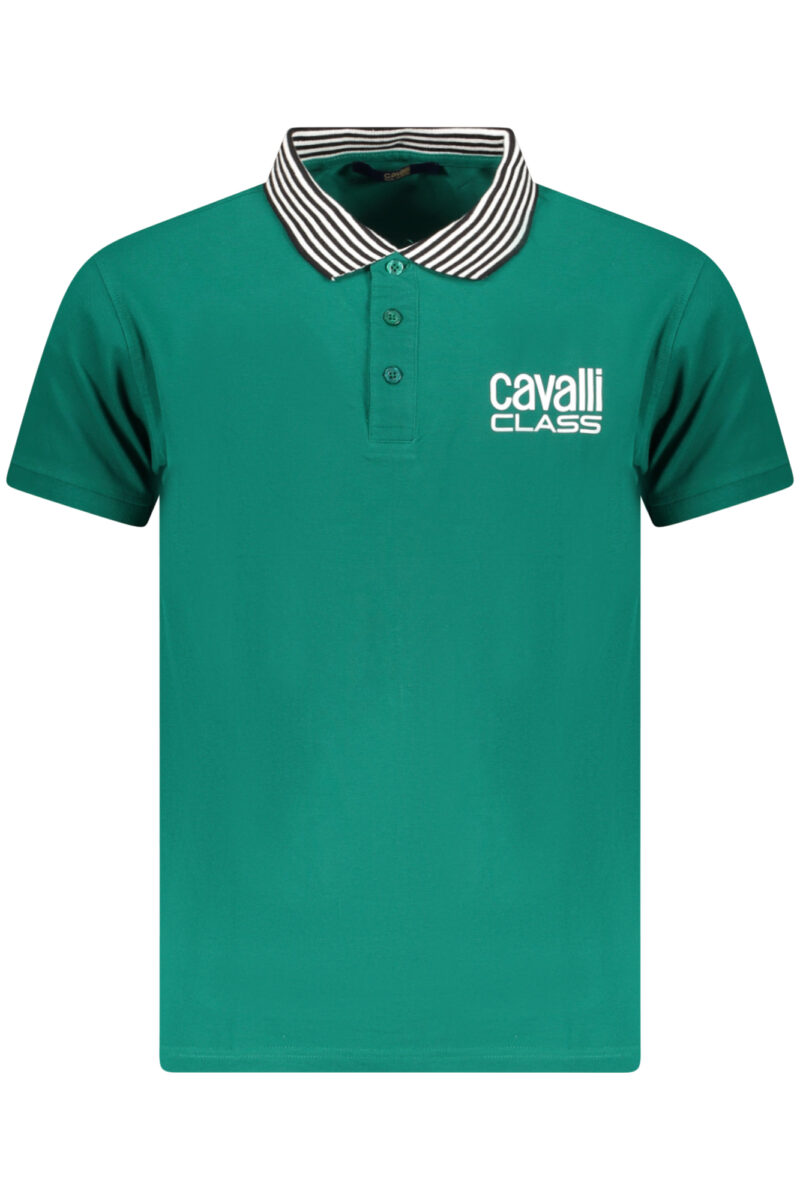 CAVALLI CLASS PÁNSKÁ POLOKOŠILE S KRÁTKÝM RUKÁVEM ZELENÁ