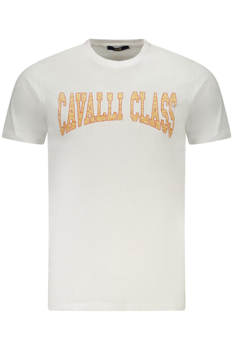 CAVALLI CLASS PÁNSKÉ TRIČKO S KRÁTKÝM RUKÁVEM BÍLÉ