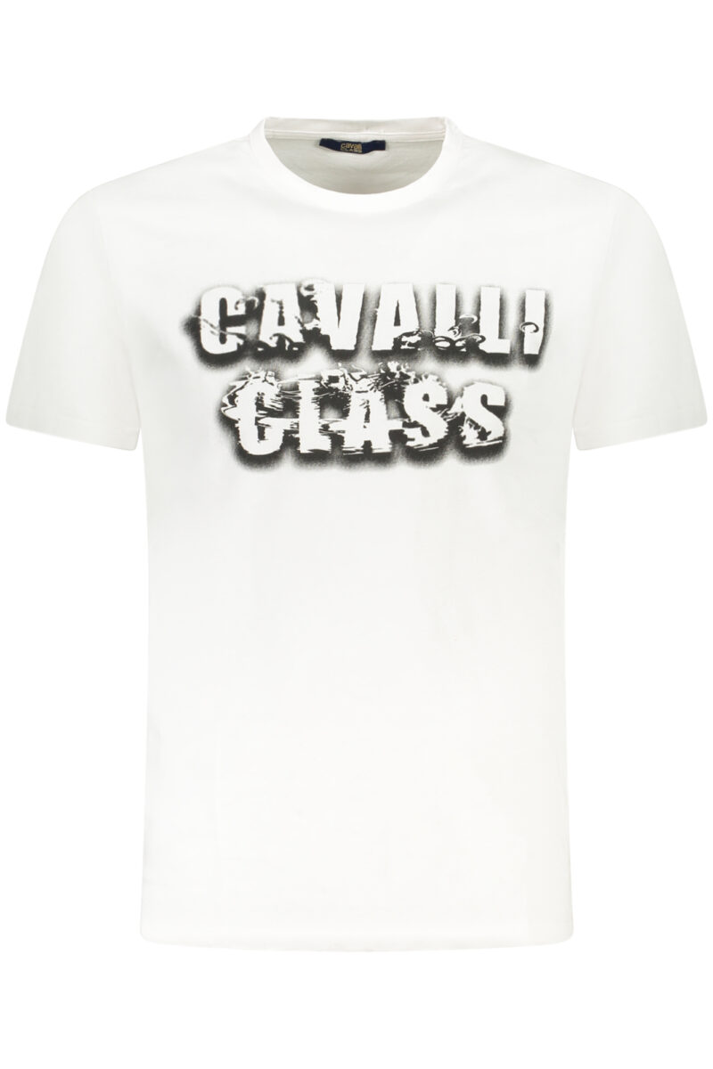CAVALLI CLASS PÁNSKÉ TRIČKO S KRÁTKÝM RUKÁVEM BÍLÉ