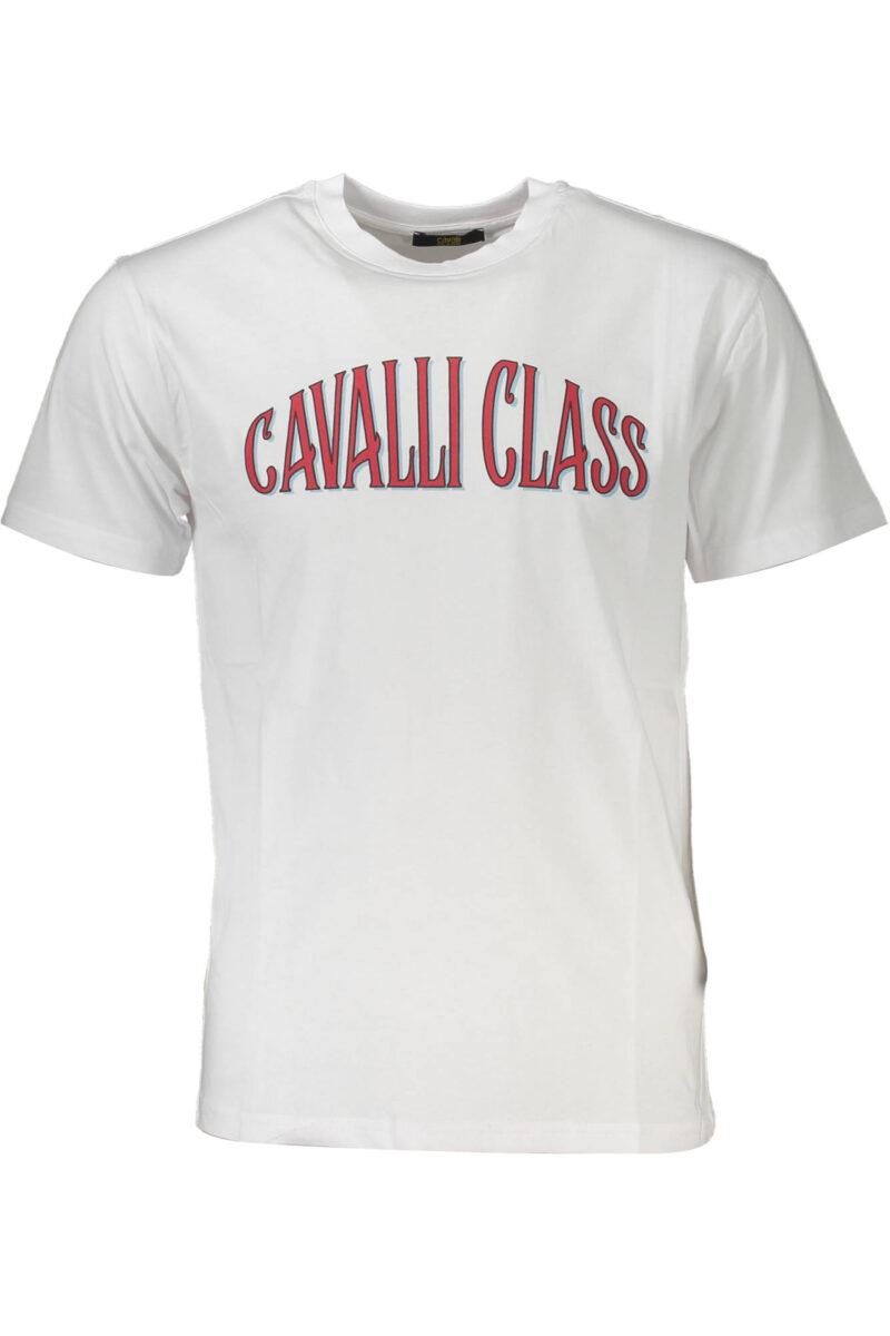 CAVALLI CLASS PÁNSKÉ TRIČKO S KRÁTKÝM RUKÁVEM BÍLÉ