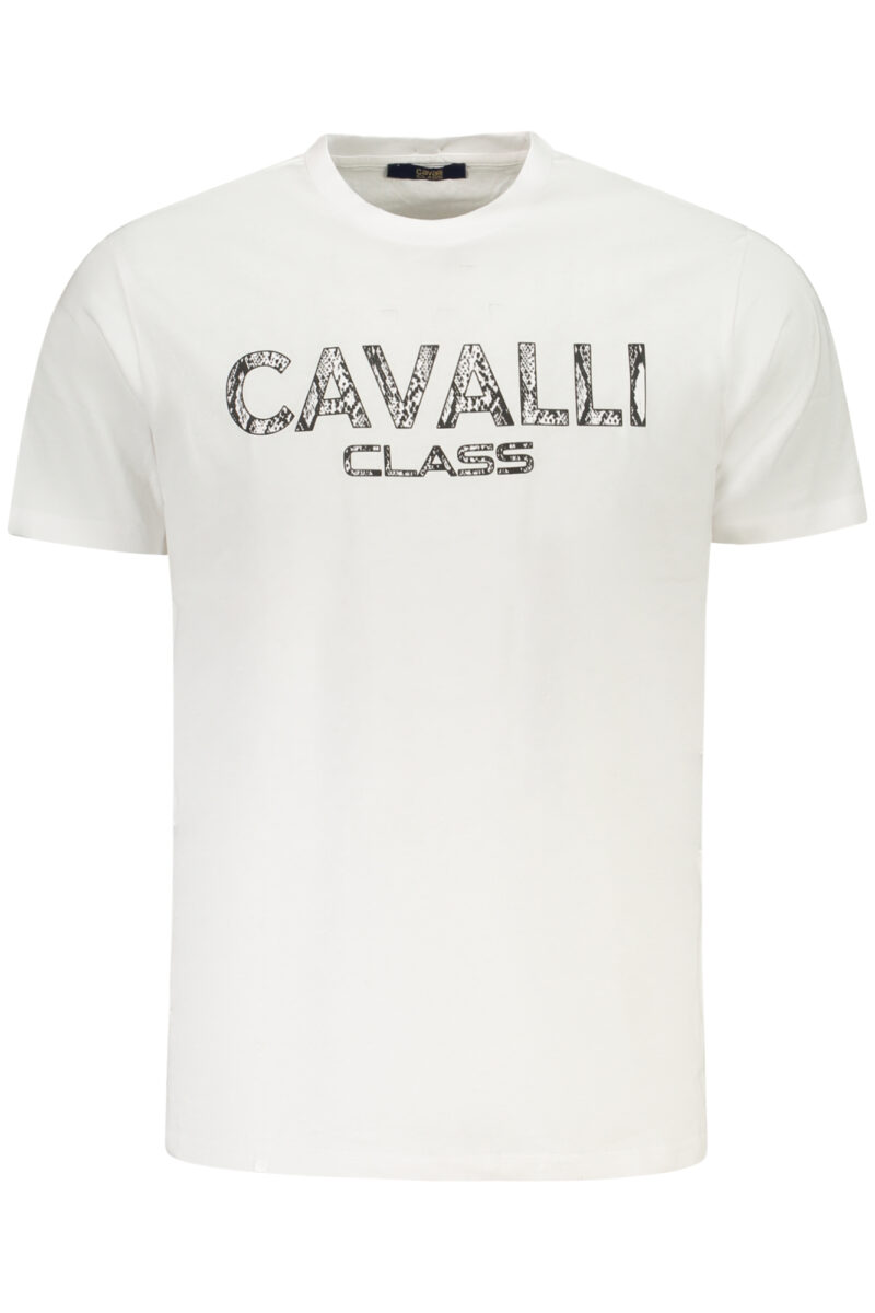 PÁNSKÉ TRIČKO CAVALLI CLASS S KRÁTKÝM RUKÁVEM, BÍLÁ