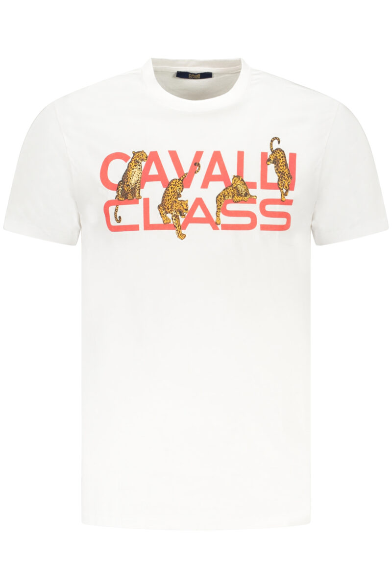 PÁNSKÉ TRIČKO CAVALLI CLASS S KRÁTKÝM RUKÁVEM BÍLÁ