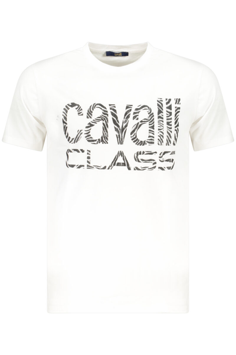 CAVALLI CLASS PÁNSKÉ TRIČKO S KRÁTKÝM RUKÁVEM BÍLÉ