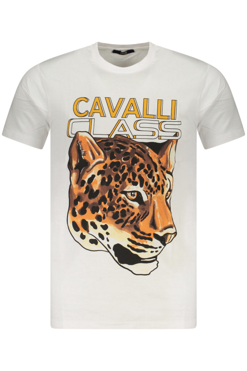 PÁNSKÉ TRIČKO CAVALLI CLASS S KRÁTKÝM RUKÁVEM, BÍLÁ