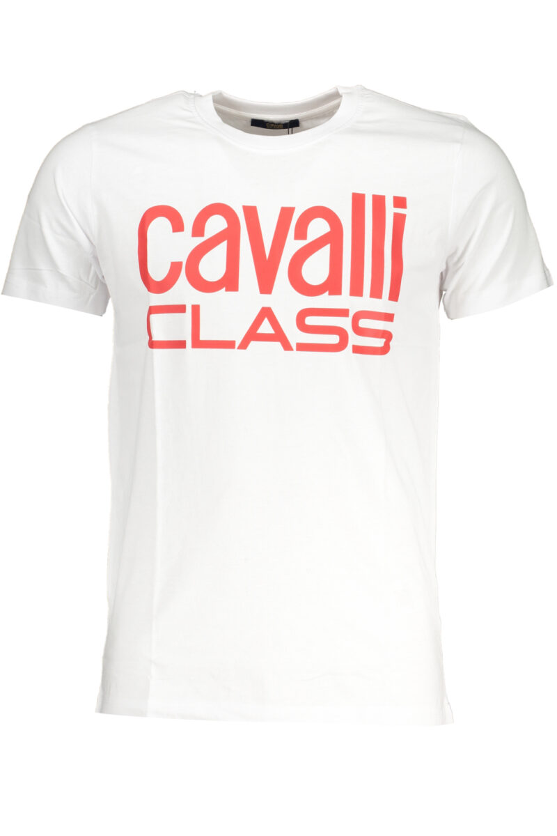 CAVALLI CLASS PÁNSKÉ TRIČKO S KRÁTKÝM RUKÁVEM BÍLÁ
