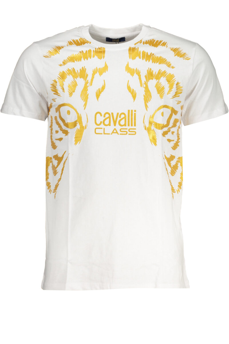 PÁNSKÉ TRIČKO S KRÁTKÝM RUKÁVEM CAVALLI CLASS BÍLÁ