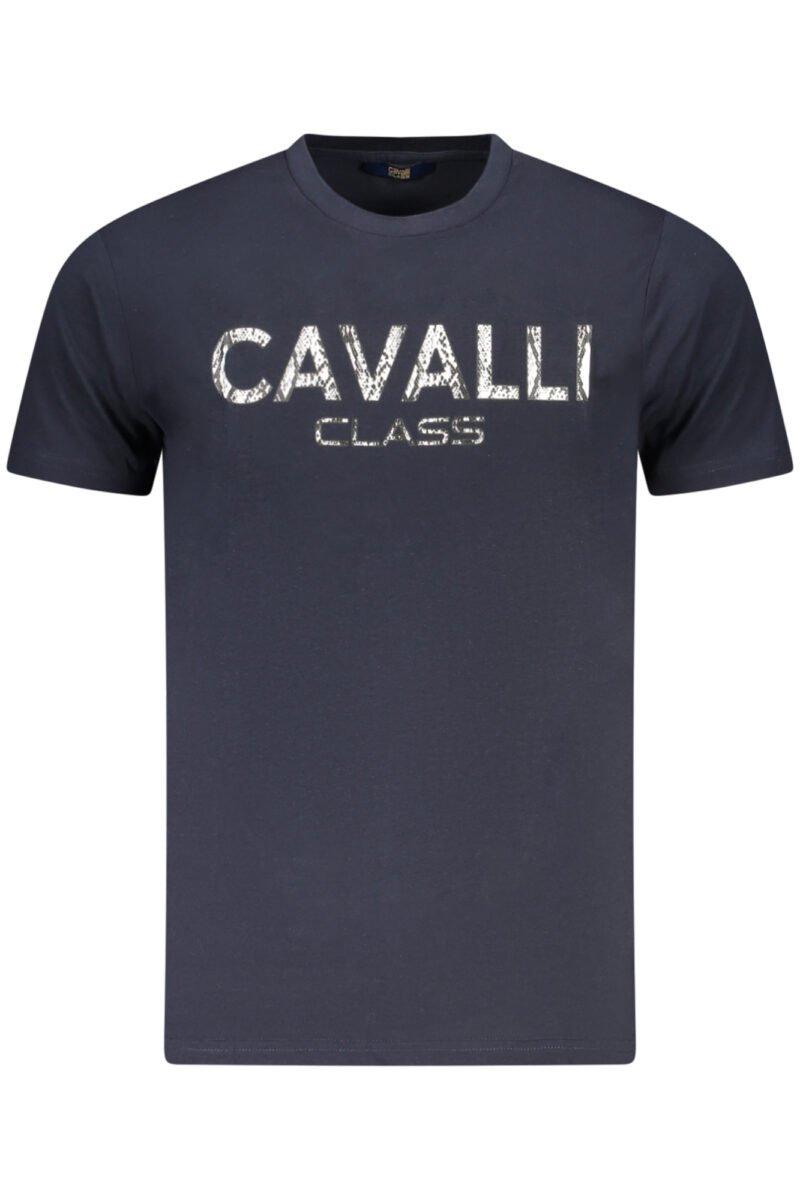 CAVALLI CLASS PÁNSKÉ TRIČKO S KRÁTKÝM RUKÁVEM MODRÉ
