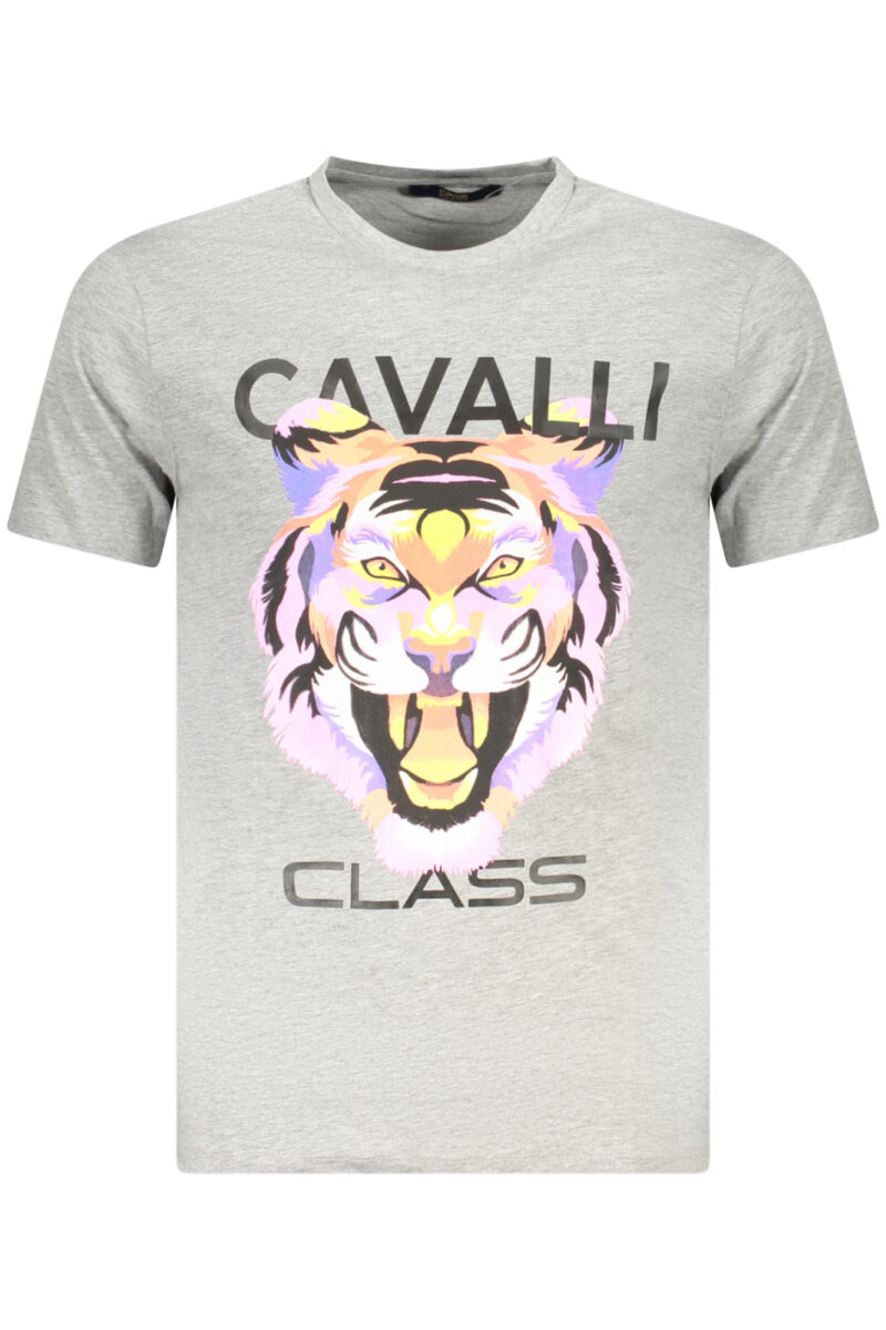 PÁNSKÉ TRIČKO CAVALLI CLASS S KRÁTKÝM RUKÁVEM, ŠEDÉ
