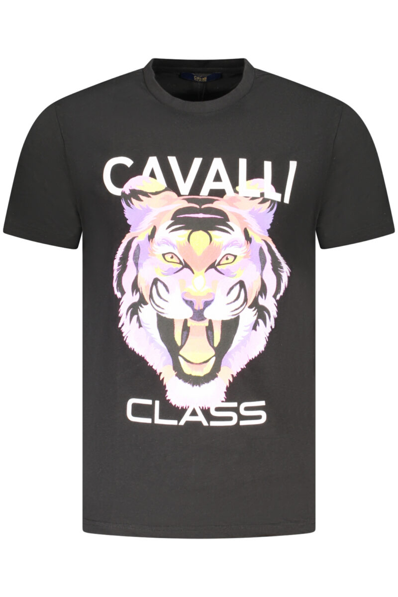 PÁNSKÉ TRIČKO CAVALLI CLASS S KRÁTKÝM RUKÁVEM ČERNÉ