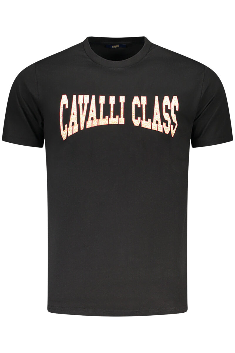 PÁNSKÉ TRIČKO CAVALLI CLASS S KRÁTKÝM RUKÁVEM ČERNÉ