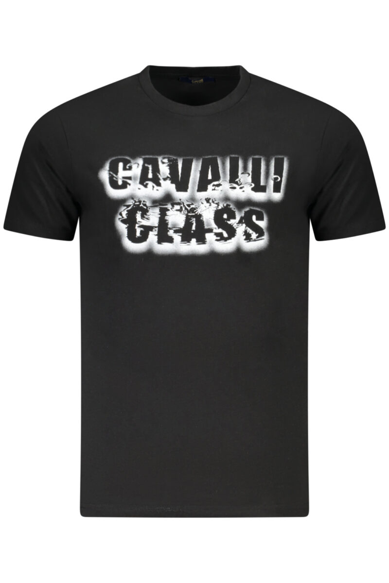 PÁNSKÉ TRIČKO CAVALLI CLASS S KRÁTKÝM RUKÁVEM ČERNÉ