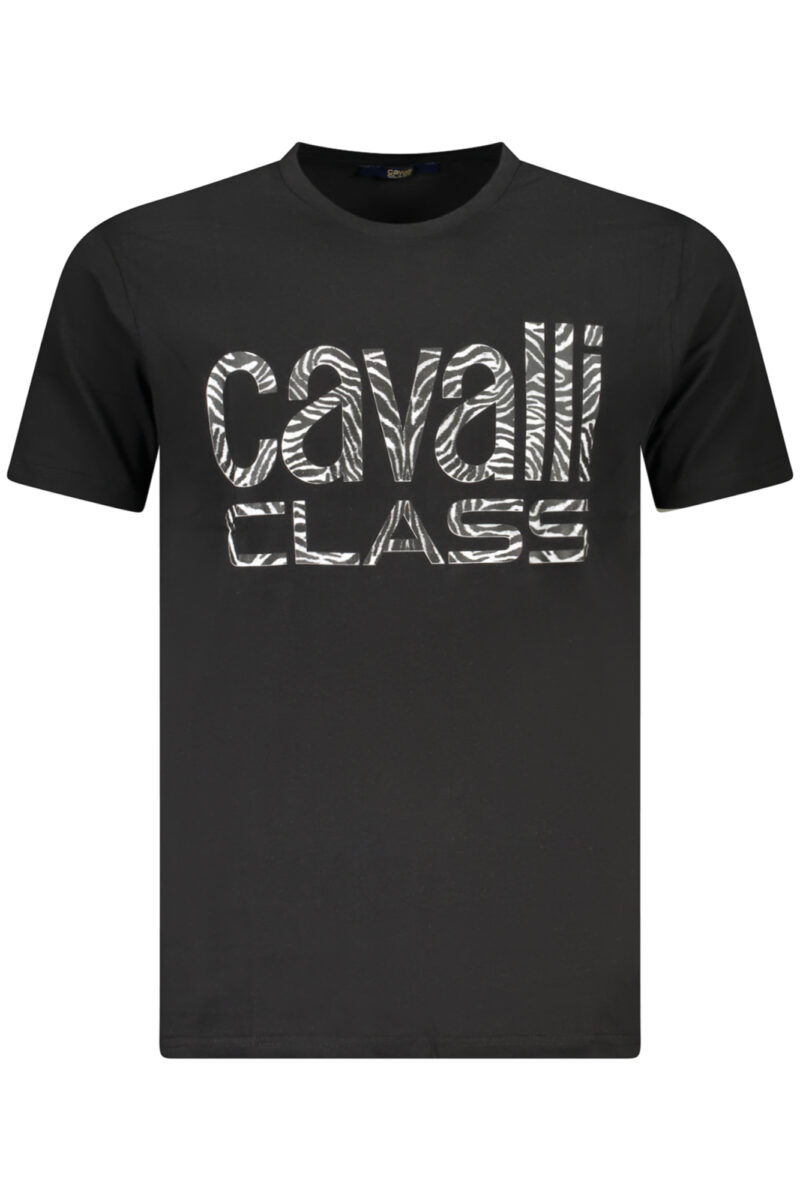 PÁNSKÉ TRIČKO CAVALLI CLASS S KRÁTKÝM RUKÁVEM ČERNÉ