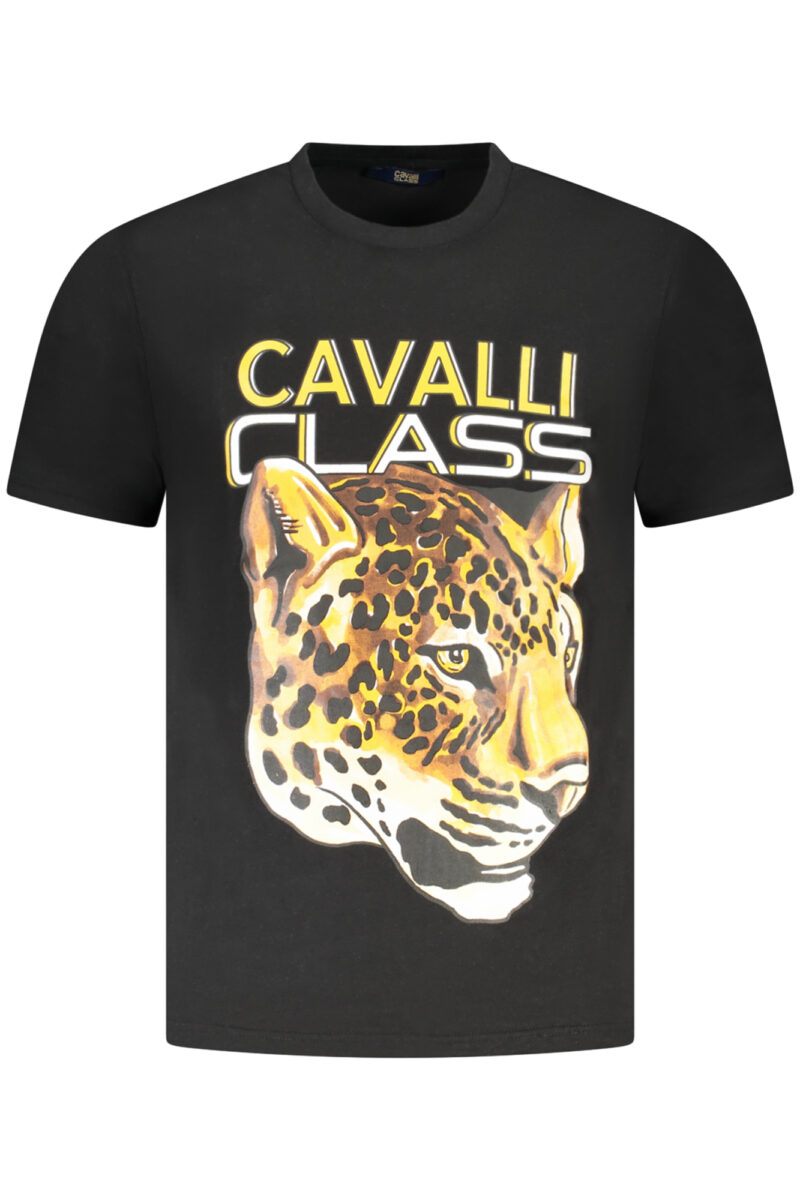 PÁNSKÉ TRIČKO CAVALLI CLASS S KRÁTKÝM RUKÁVEM ČERNÉ