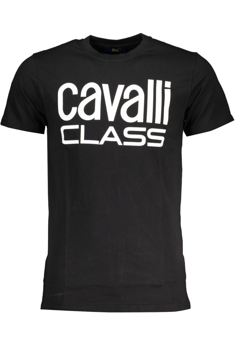 PÁNSKÉ TRIČKO CAVALLI CLASS S KRÁTKÝM RUKÁVEM ČERNÉ