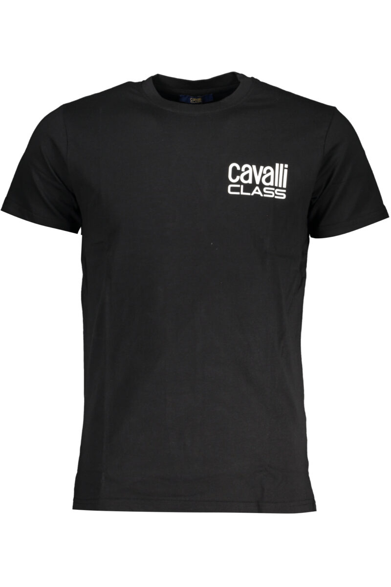 CAVALLI CLASS PÁNSKÉ TRIČKO S KRÁTKÝM RUKÁVEM ČERNÉ