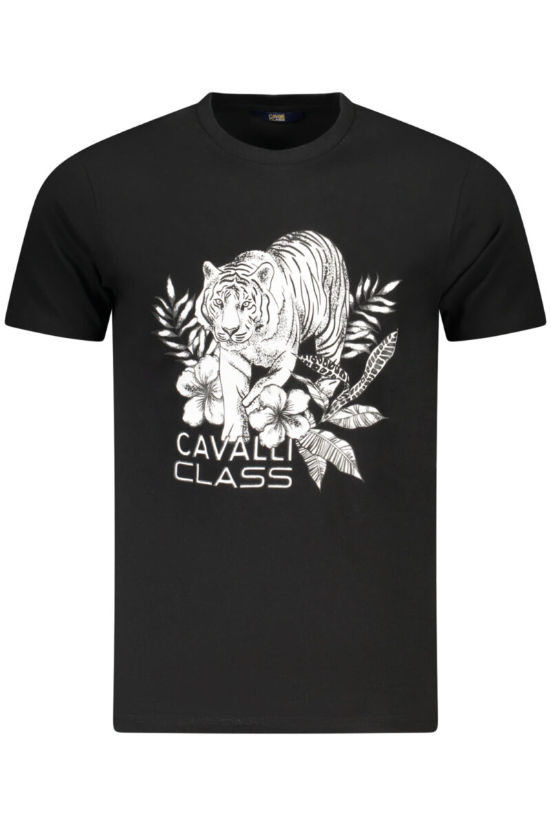 PÁNSKÉ TRIČKO CAVALLI CLASS S KRÁTKÝM RUKÁVEM ČERNÉ