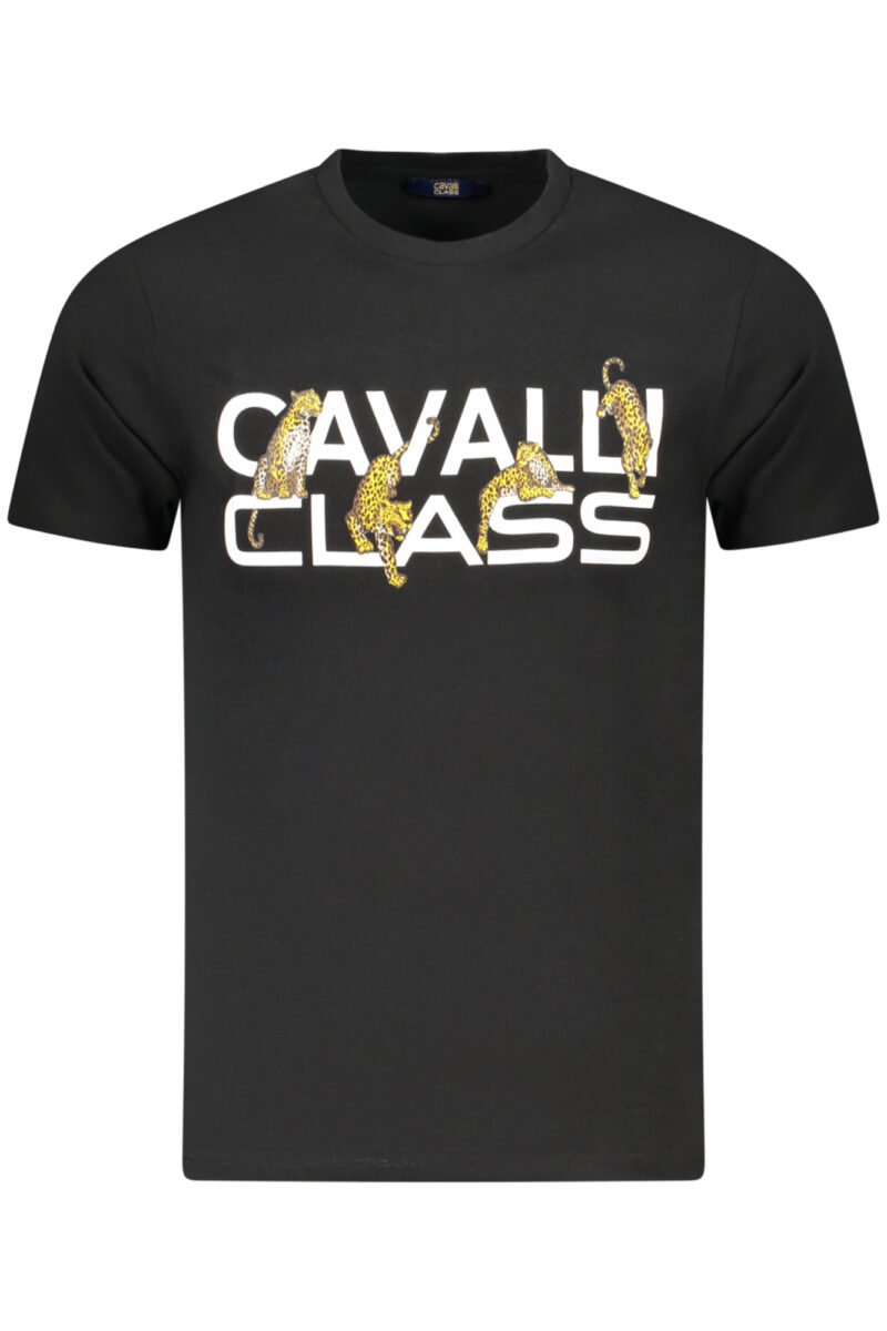 PÁNSKÉ TRIČKO CAVALLI CLASS S KRÁTKÝM RUKÁVEM ČERNÉ