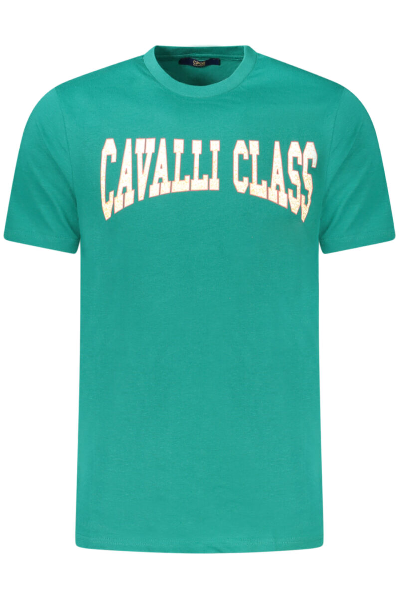 PÁNSKÉ TRIČKO CAVALLI CLASS S KRÁTKÝM RUKÁVEM, ZELENÉ