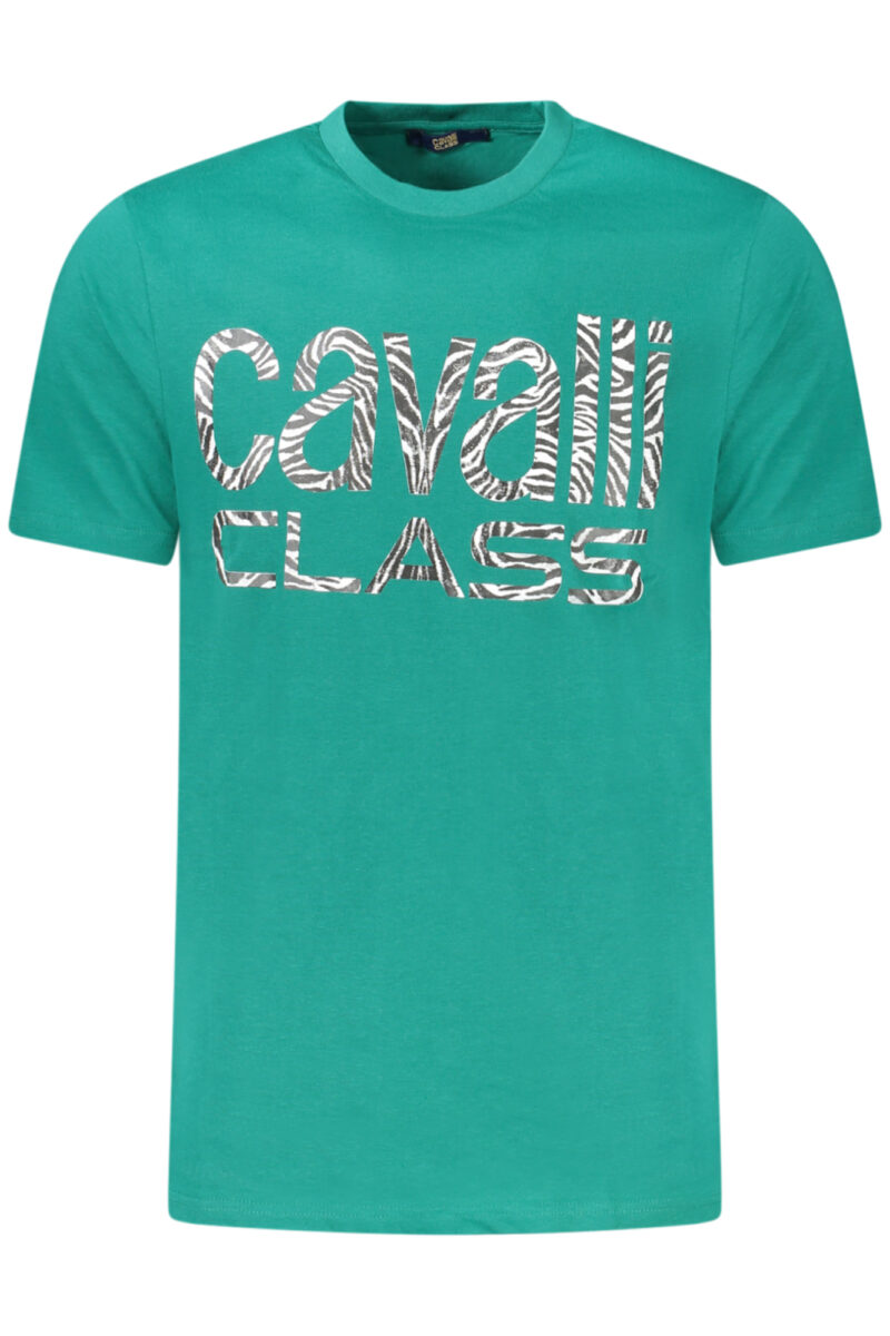 PÁNSKÉ TRIČKO CAVALLI CLASS S KRÁTKÝM RUKÁVEM, ZELENÉ