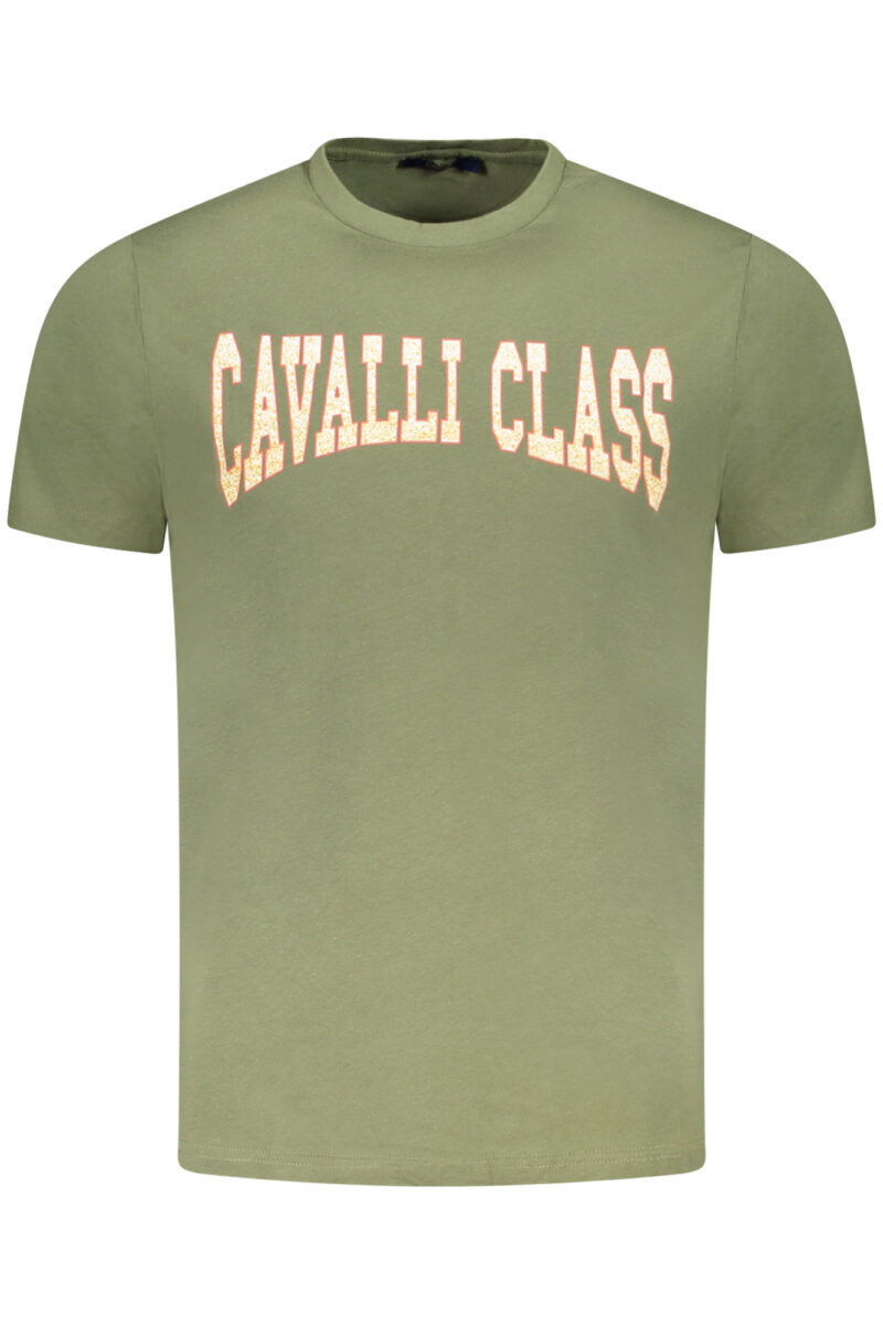 PÁNSKÉ TRIČKO CAVALLI CLASS S KRÁTKÝM RUKÁVEM, ZELENÉ