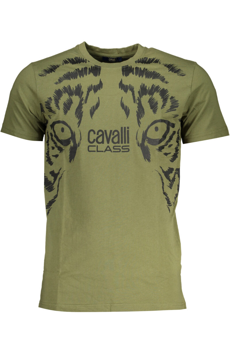 CAVALLI CLASS PÁNSKÉ TRIČKO S KRÁTKÝM RUKÁVEM ZELENÉ
