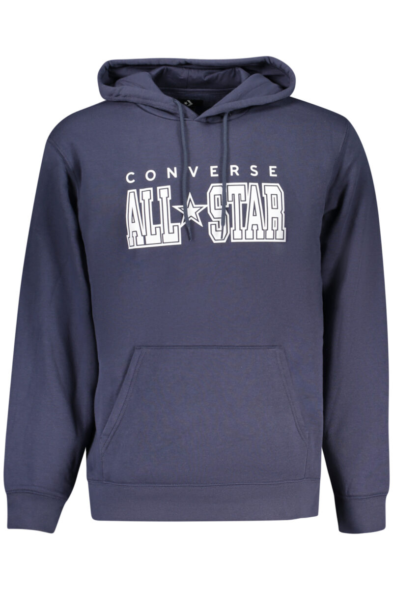 PÁNSKÁ MODRÁ MIKINA S KAPUCÍ A ZIPEM CONVERSE