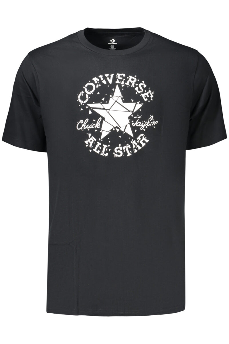 PÁNSKÉ TRIČKO S KRÁTKÝM RUKÁVEM CONVERSE, ČERNÉ