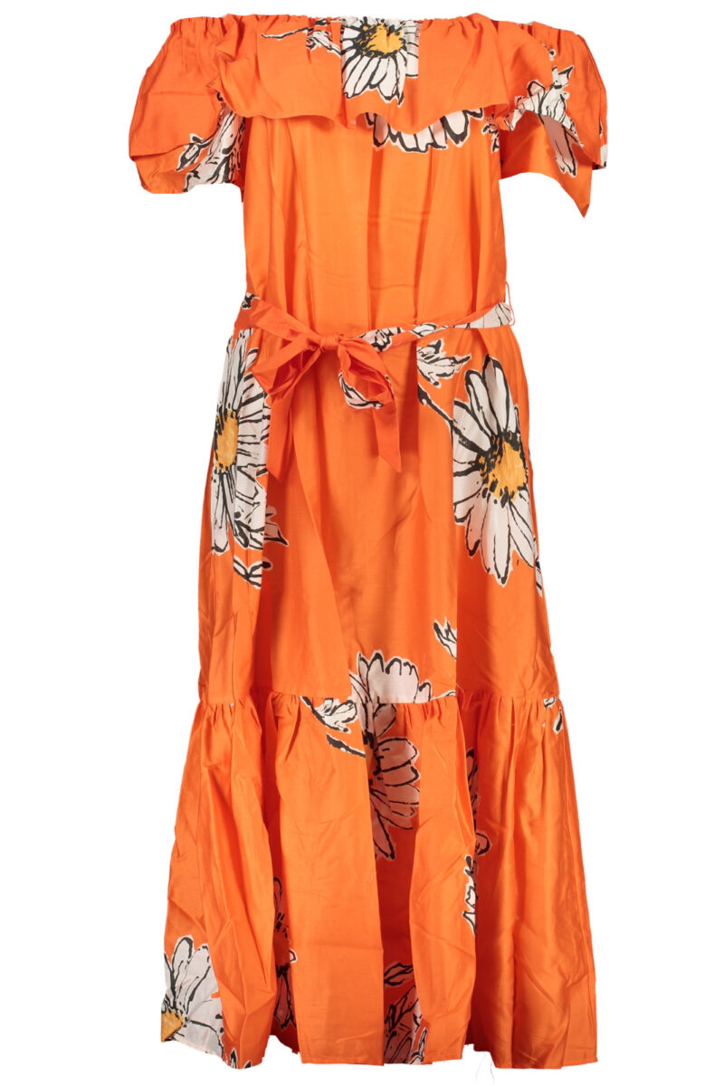 DESIGUAL DÁMSKÉ DLOUHÉ ŠATY ORANŽOVÉ