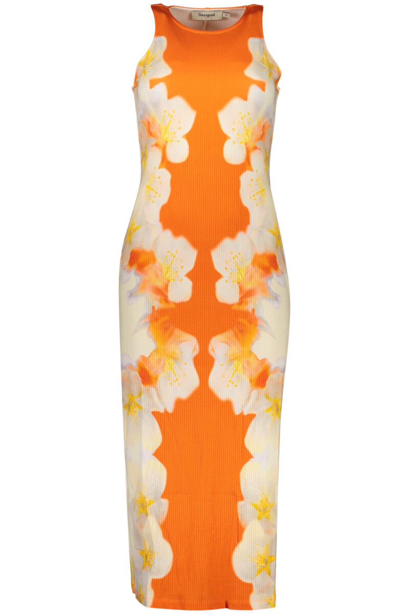 DESIGUAL DÁMSKÉ DLUHÉ ŠATY ORANŽOVÉ