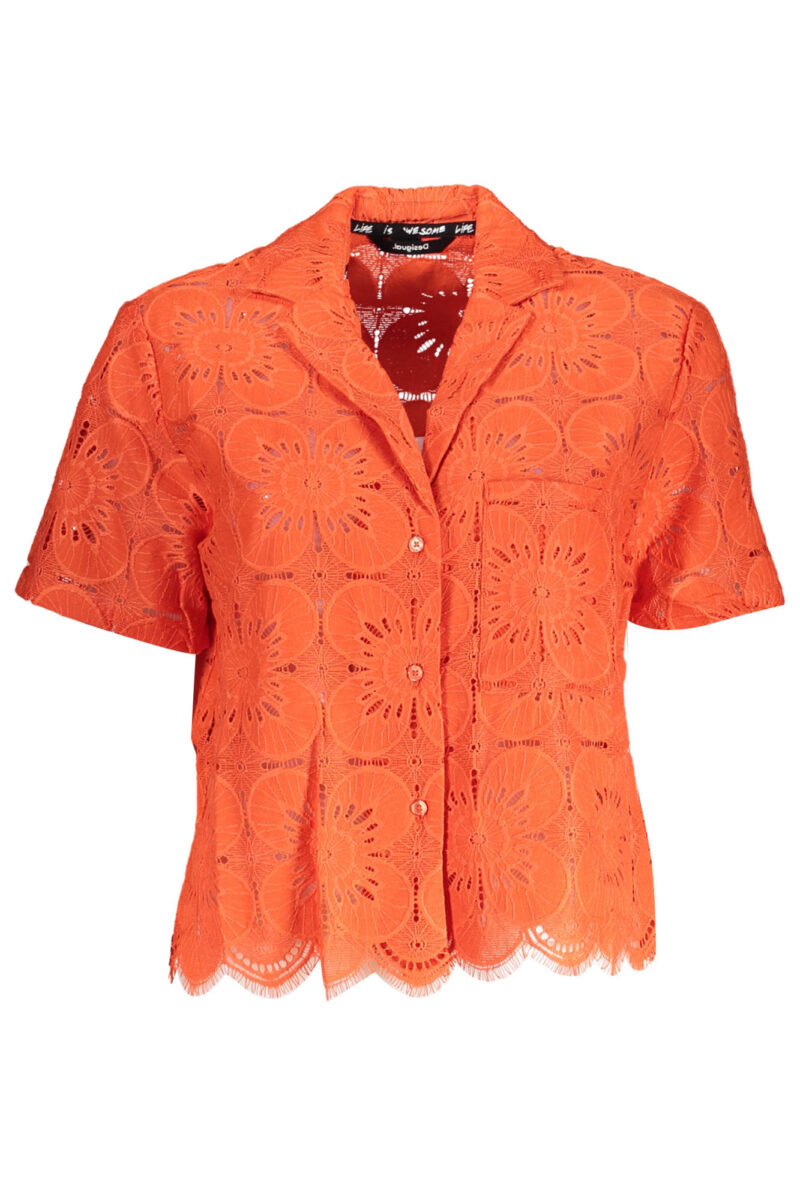 DESIGUAL Damen Kurzarm-Shirt Orange
