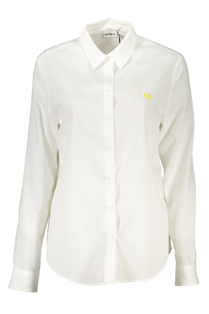 Desigual Damen Hemd Langarm Weiß
