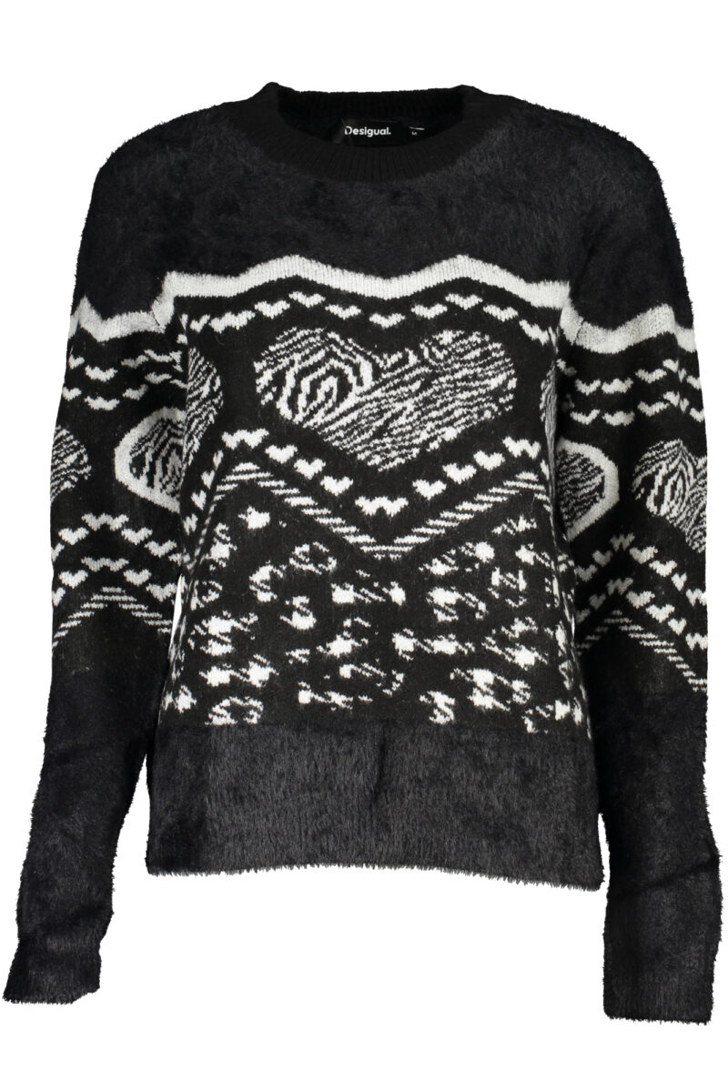 DESIGUAL Damen Pullover Schwarz