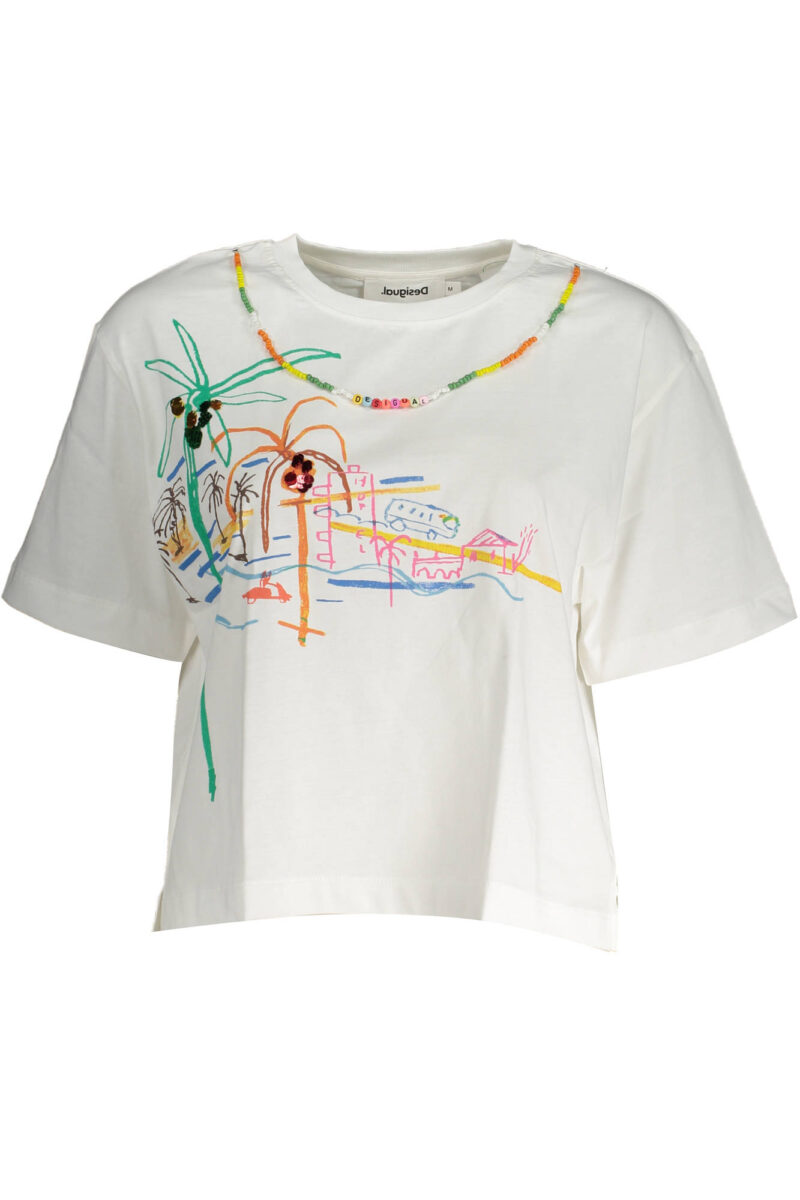 DESIGUAL Damen T-Shirt kurzarm weiß