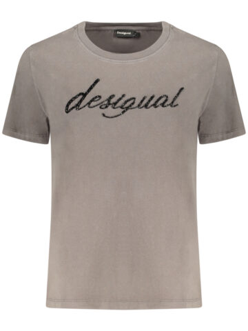 DESIGUAL Damen T-Shirt Kurzarm Grau