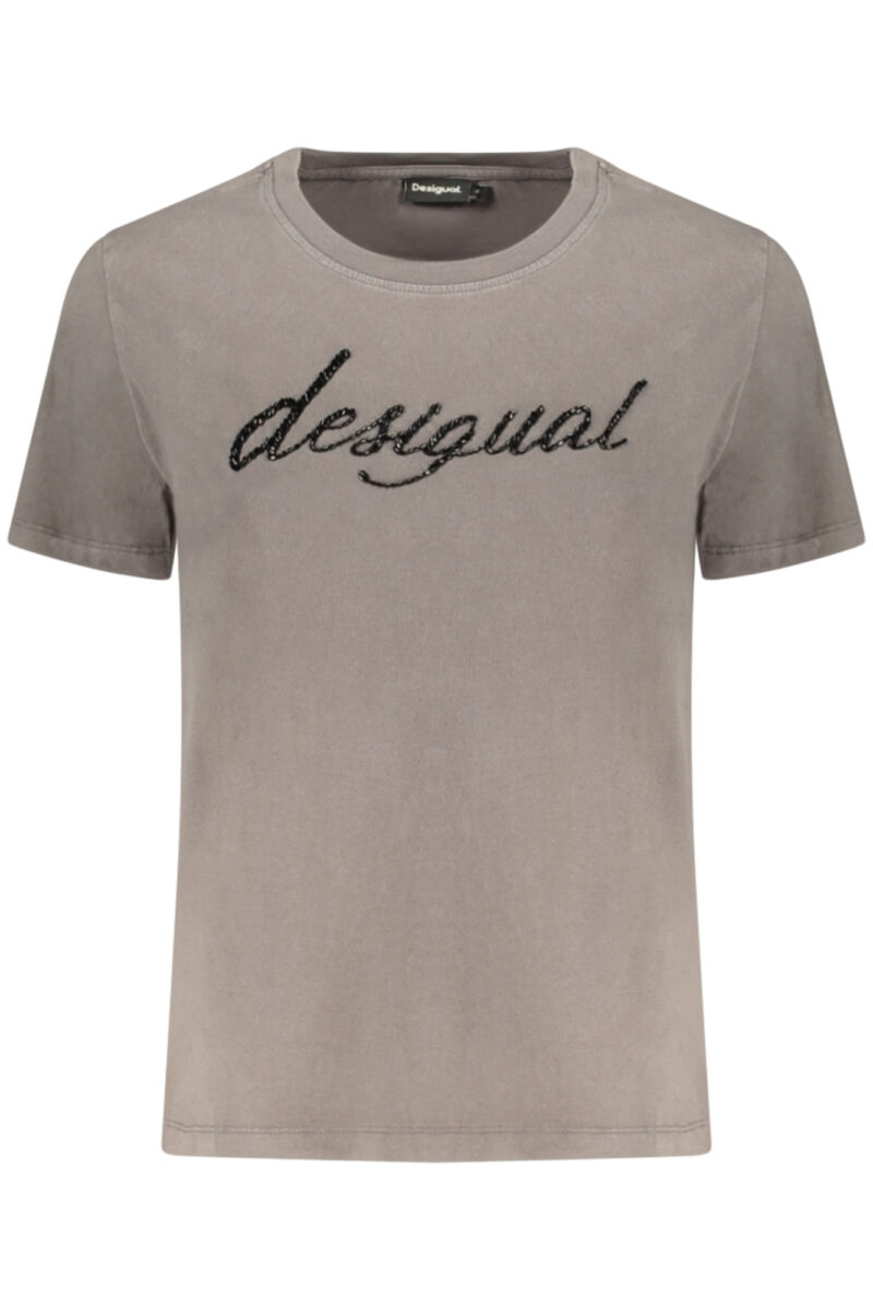 DESIGUAL Damen T-Shirt Kurzarm Grau