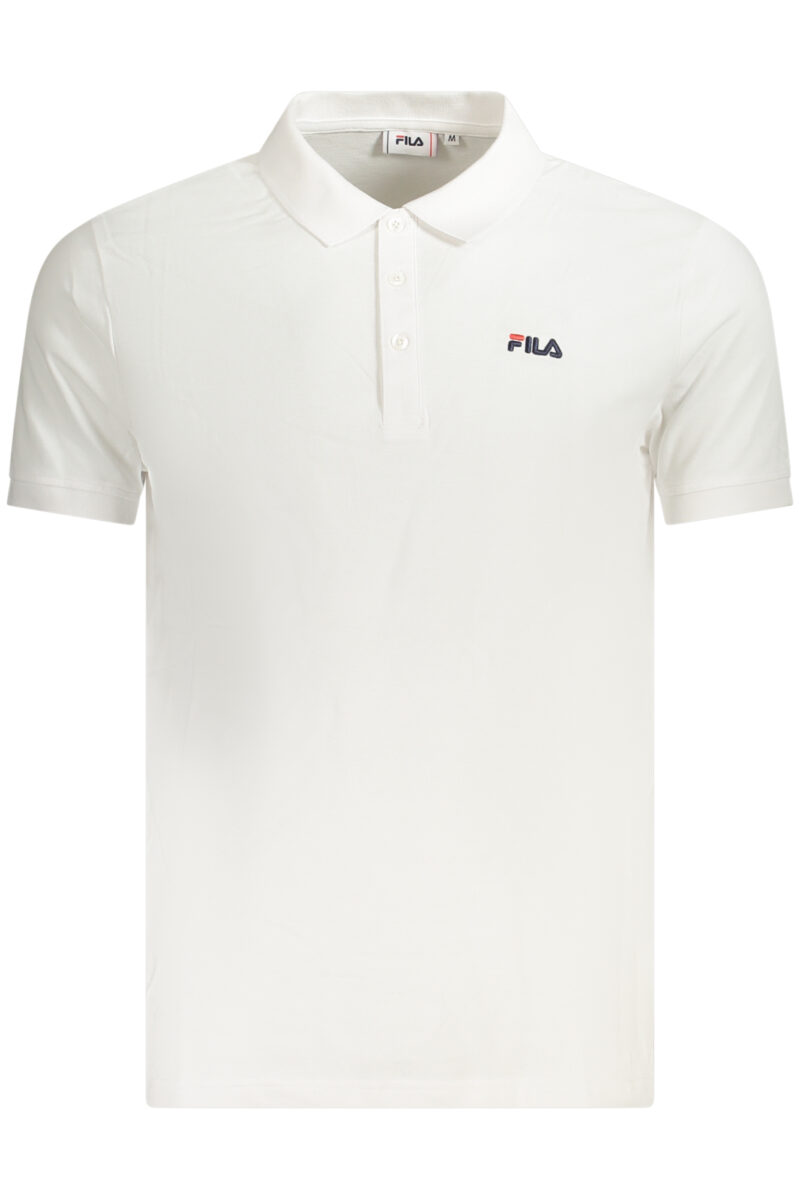 MUŽSKÉ BÍLÉ POLO TRIČKO FILA S KRÁTKÝM RUKÁVEM