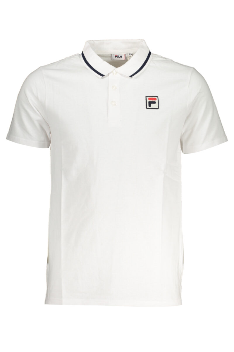 FILA Herren Kurzarm Polo-Shirt Weiß