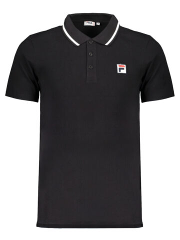 Fila Herren Polo-Shirt kurzarm Schwarz