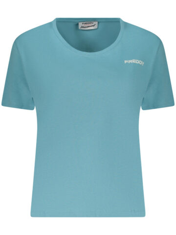 FREDDY Damen T-Shirt Kurzarm Blau