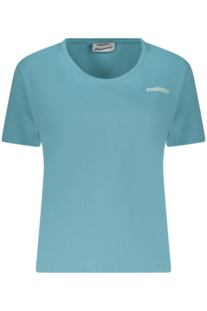 FREDDY Damen T-Shirt Kurzarm Blau
