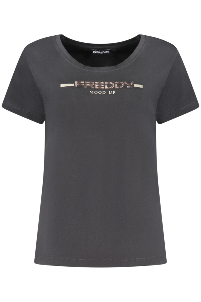 FREDDY DÁMSKÉ TRIČKO S KRÁTKÝM RUKÁVEM ČERNÉ