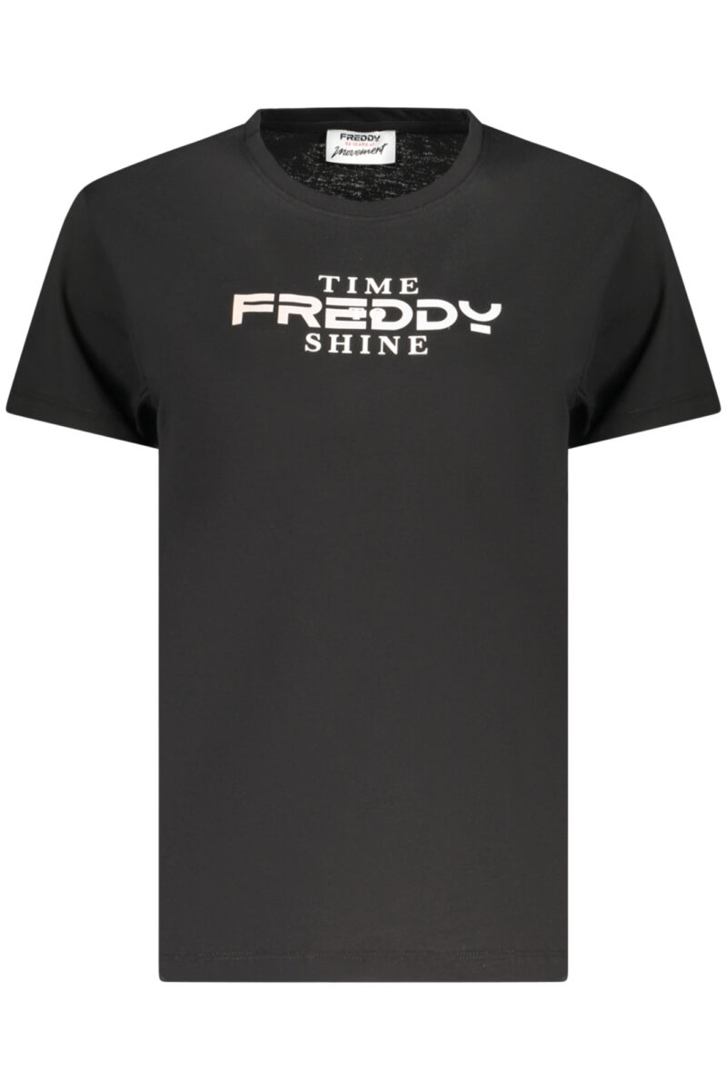 FREDDY DÁMSKÉ TRIČKO S KRÁTKÝM RUKÁVEM ČERNÉ
