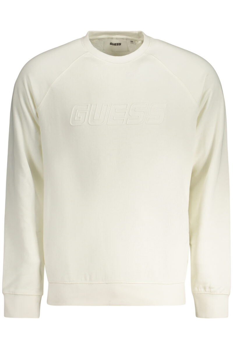GUESS JEANS PÁNSKÁ MIKINA BEZ ZIPU BÍLÁ