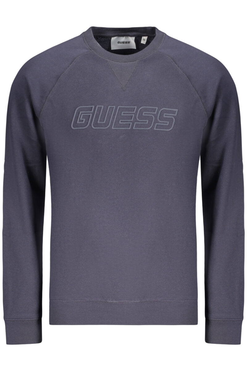 GUESS JEANS PÁNSKÁ MIKINA BEZ ZIPU MODRÁ