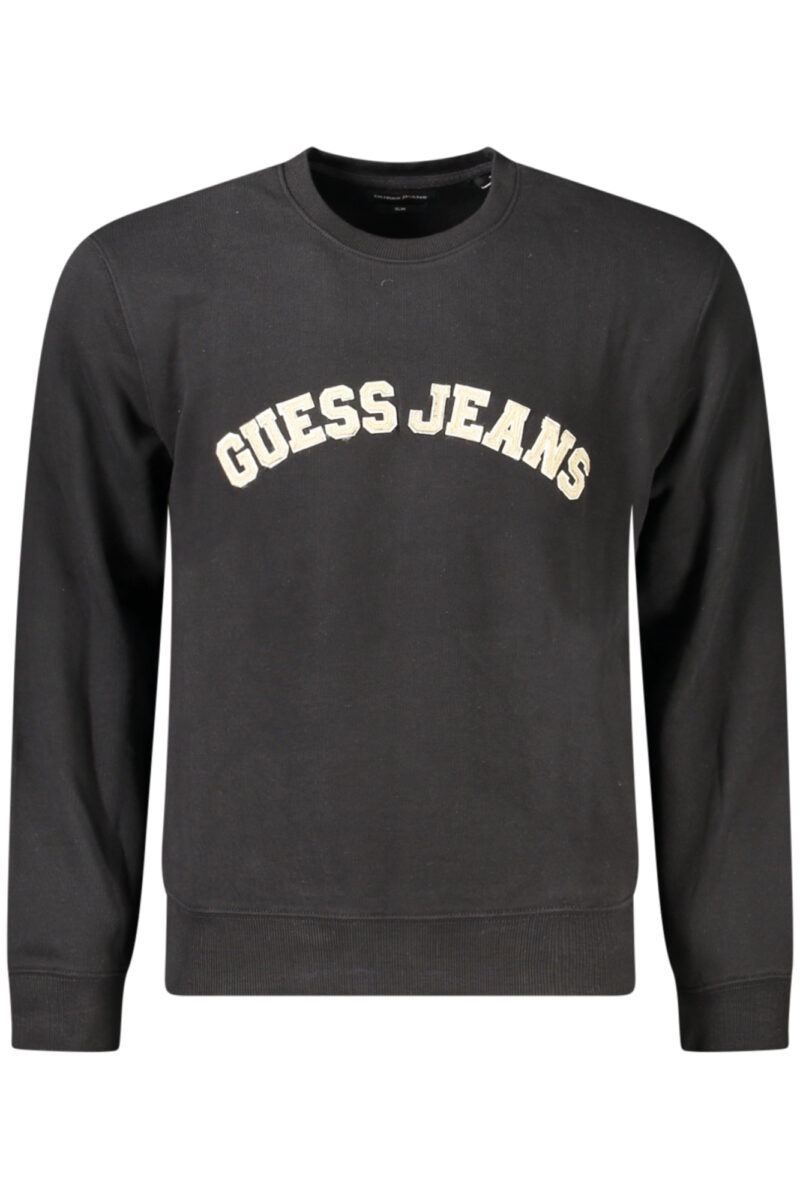 GUESS JEANS MIKINA BEZ ZIPU PRO MUŽE ČERNÁ