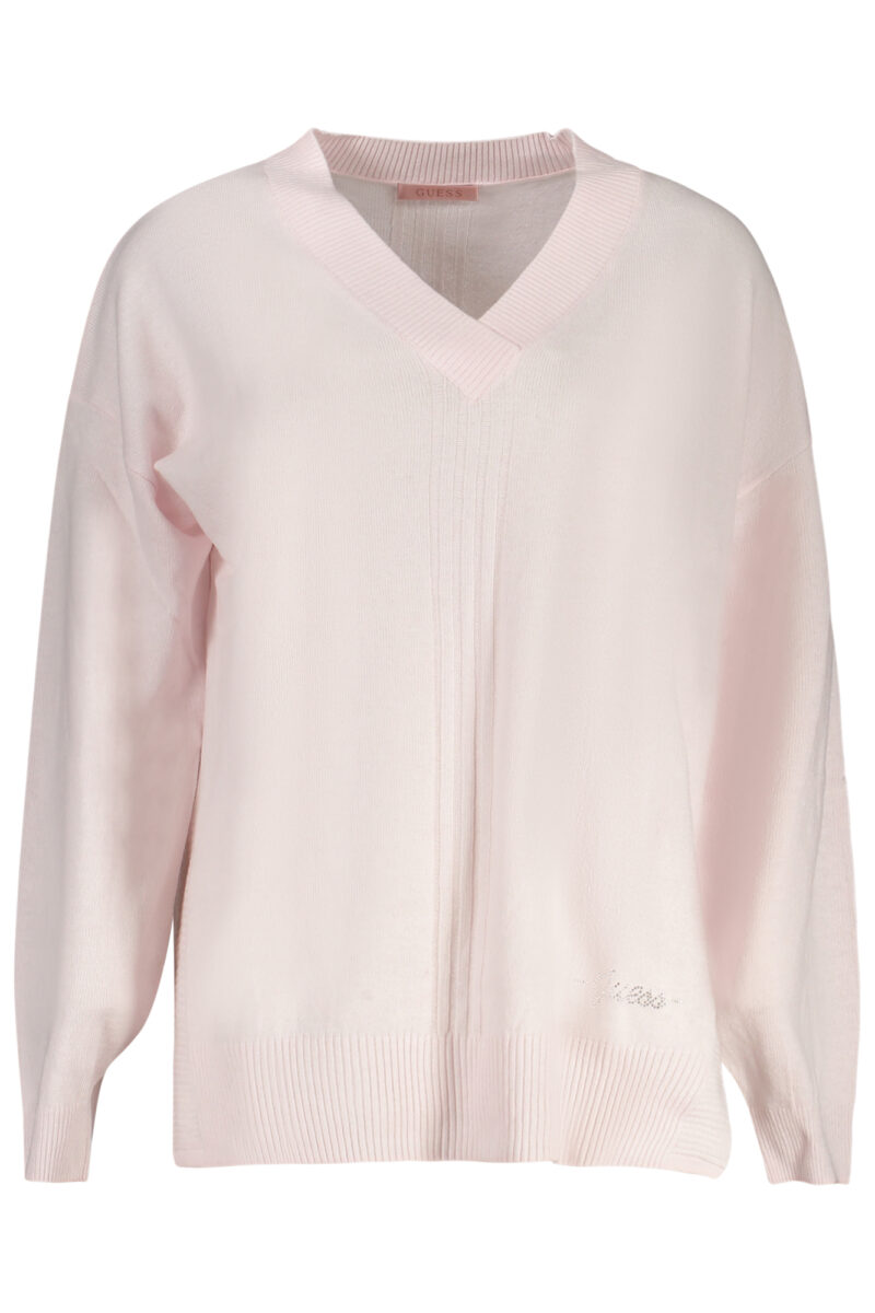 GUESS JEANS Damen Shirt Pink V-Ausschnitt